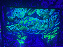 Load image into Gallery viewer, &quot;All the way down&quot; UV reactive hand embellished print