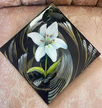 Load image into Gallery viewer, White Lily Painting coated in Resin